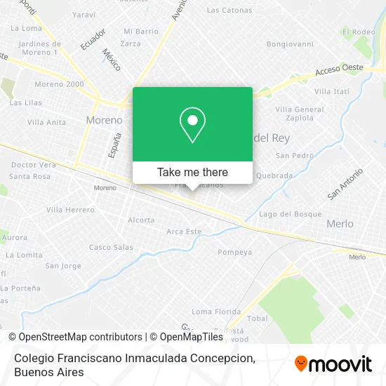 Mapa de Colegio Franciscano Inmaculada Concepcion