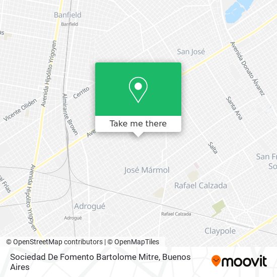 Sociedad De Fomento Bartolome Mitre map