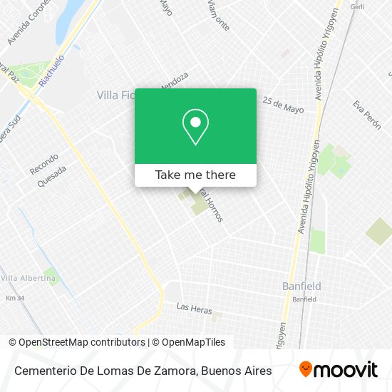 Cementerio De Lomas De Zamora map