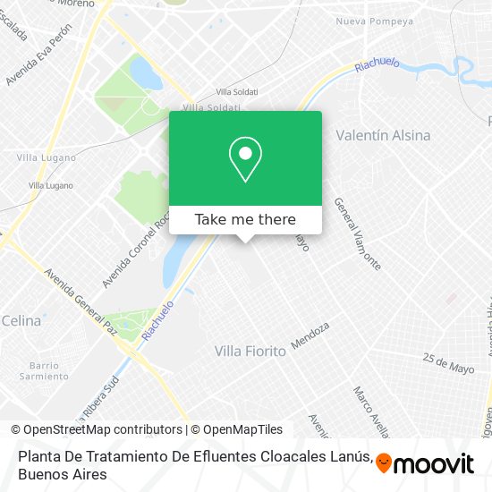 Planta De Tratamiento De Efluentes Cloacales Lanús map