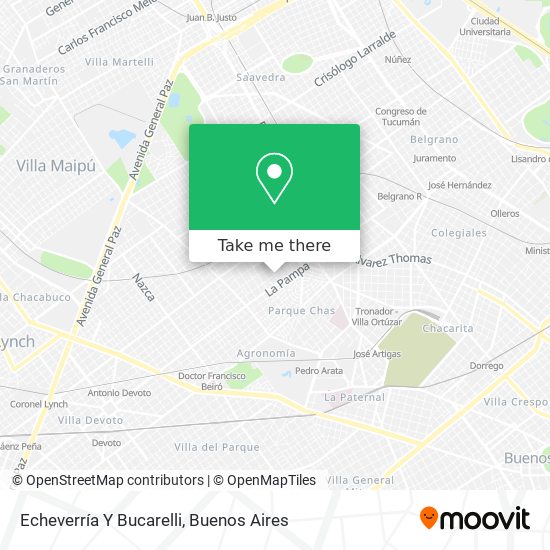 Echeverría Y Bucarelli map