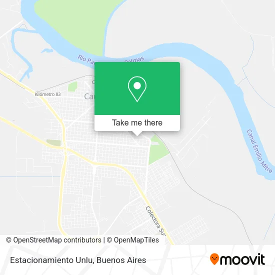 Estacionamiento Unlu map