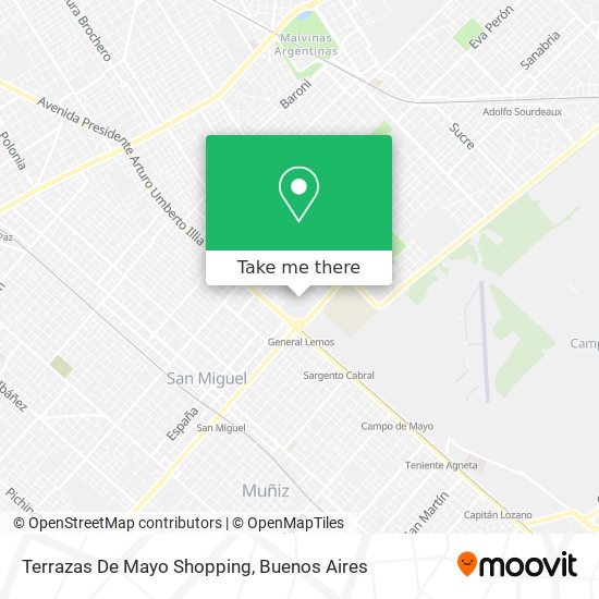 Terrazas De Mayo Shopping map