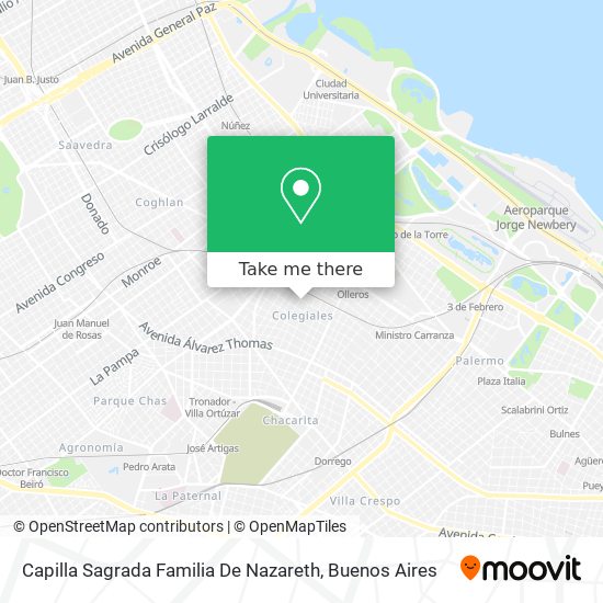 Mapa de Capilla Sagrada Familia De Nazareth