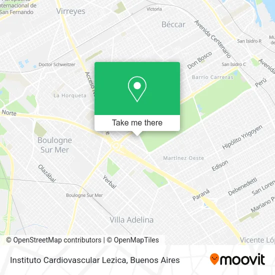 Instituto Cardiovascular Lezica map
