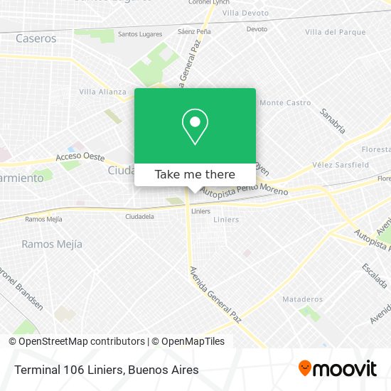 Terminal 106 Liniers map