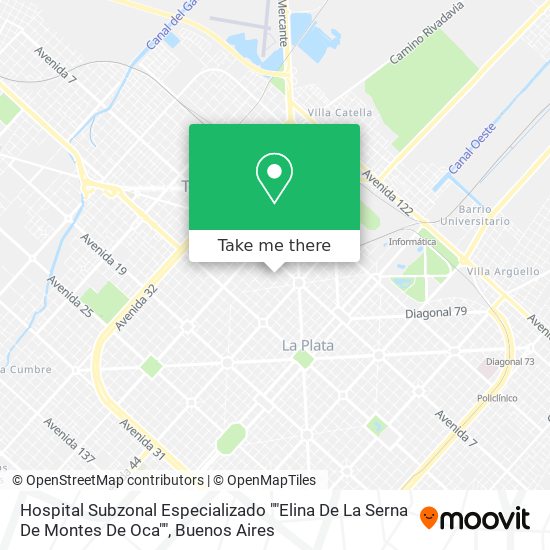 Hospital Subzonal Especializado ""Elina De La Serna De Montes De Oca"" map