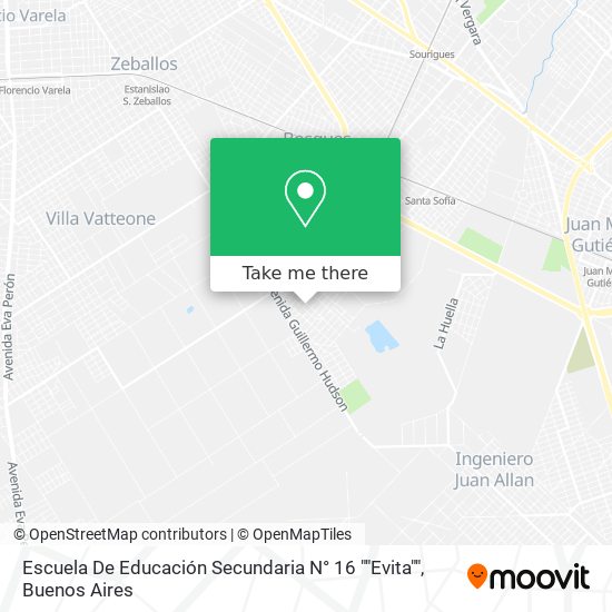Escuela De Educación Secundaria N° 16 ""Evita"" map