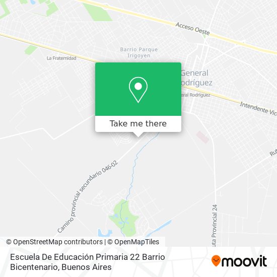 Mapa de Escuela De Educación Primaria 22 Barrio Bicentenario