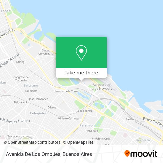 Mapa de Avenida De Los Ombúes