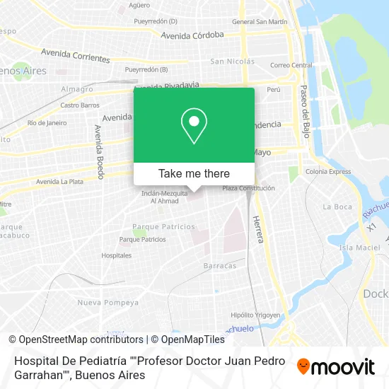 Hospital De Pediatría ""Profesor Doctor Juan Pedro Garrahan"" map