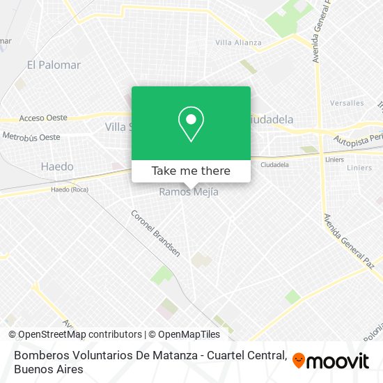 Bomberos Voluntarios De Matanza - Cuartel Central map