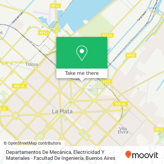 Mapa de Departamentos De Mecánica, Electricidad Y Materiales - Facultad De Ingeniería