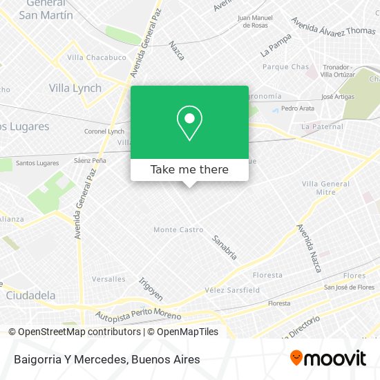 Mapa de Baigorria Y Mercedes