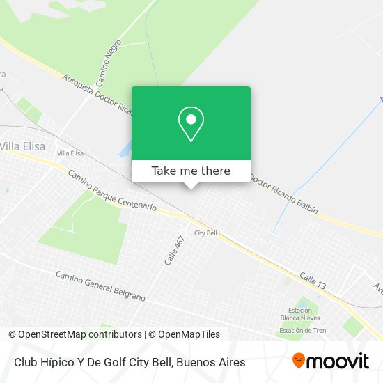 Mapa de Club Hípico Y De Golf City Bell