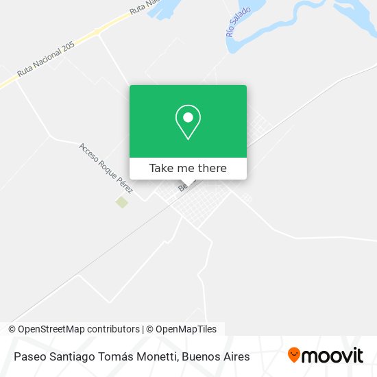 Paseo Santiago Tomás Monetti map