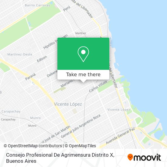 Consejo Profesional De Agrimensura Distrito X map