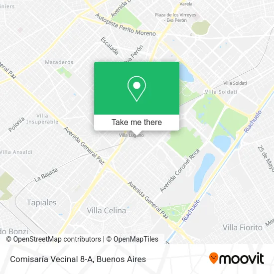 Mapa de Comisaría Vecinal 8-A