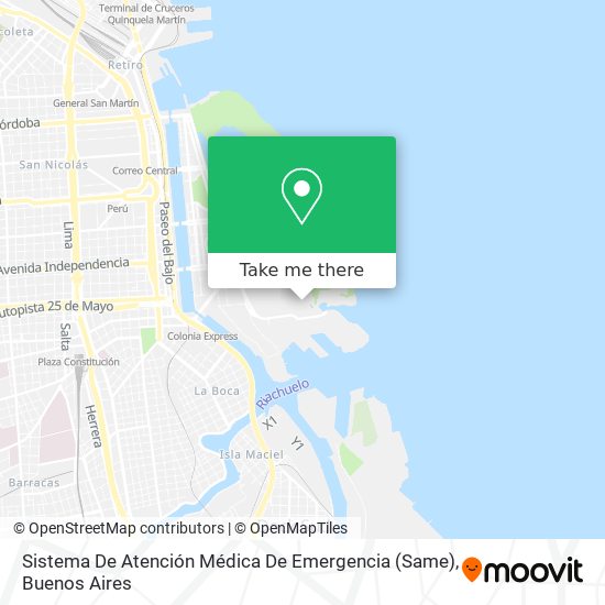 Sistema De Atención Médica De Emergencia (Same) map