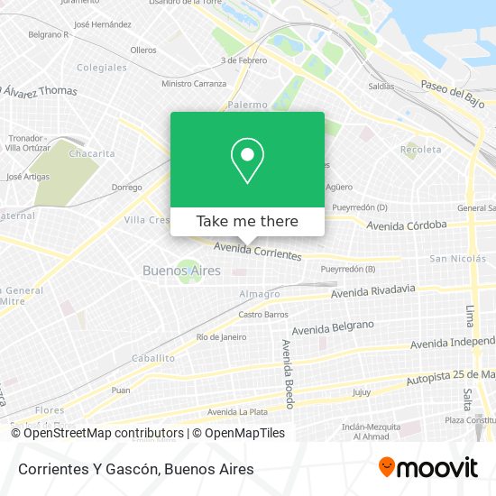 Corrientes Y Gascón map