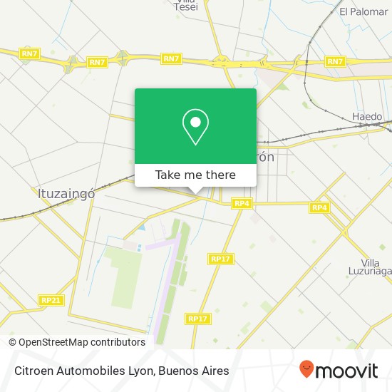 Citroen Automobiles Lyon map