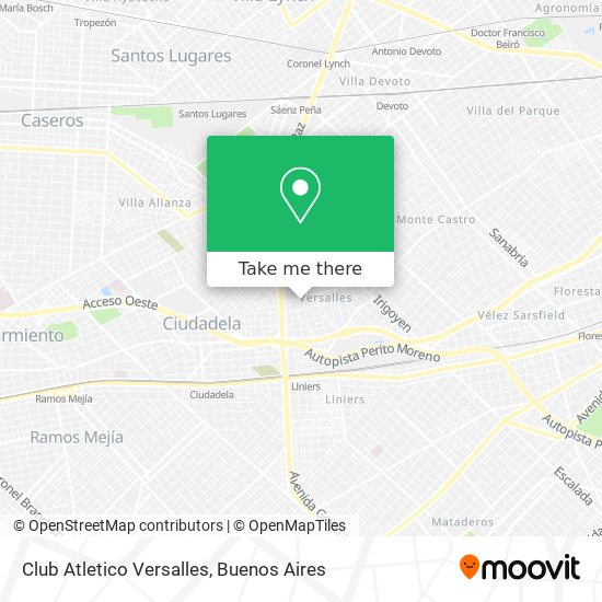 Club Atletico Versalles map