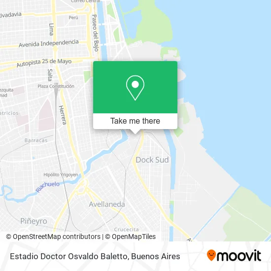 Mapa de Estadio Doctor Osvaldo Baletto