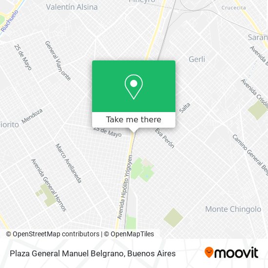 Plaza General Manuel Belgrano map