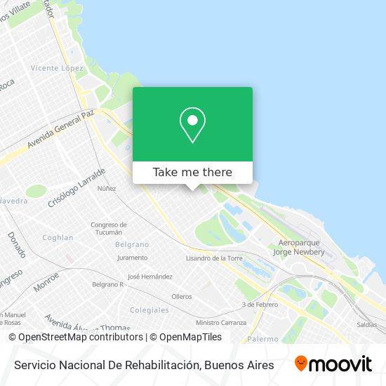Servicio Nacional De Rehabilitación map