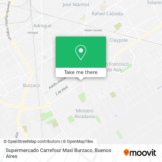 Supermercado Carrefour Maxi Burzaco map