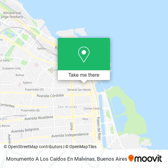 Monumento A Los Caídos En Malvinas map