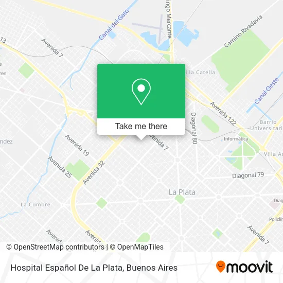 Hospital Español De La Plata map