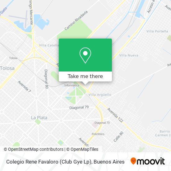 Mapa de Colegio Rene Favaloro (Club Gye Lp)