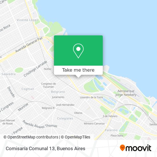 Mapa de Comisaría Comunal 13