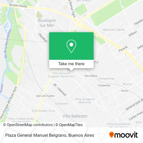 Plaza General Manuel Belgrano map