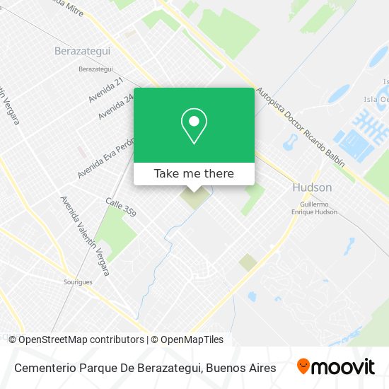 Mapa de Cementerio Parque De Berazategui