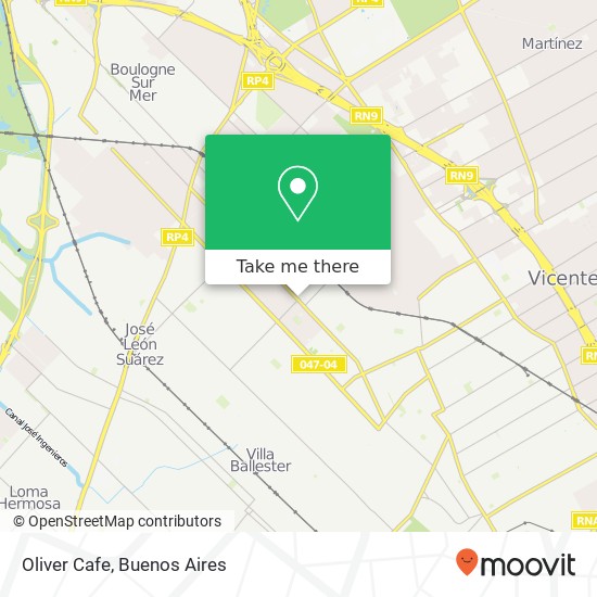 Oliver Cafe map
