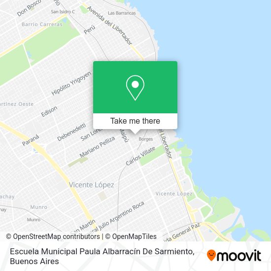 Escuela Municipal Paula Albarracín De Sarmiento map