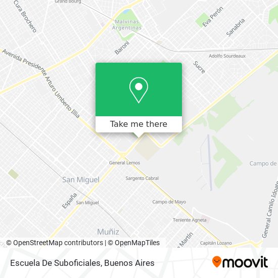 Mapa de Escuela De Suboficiales