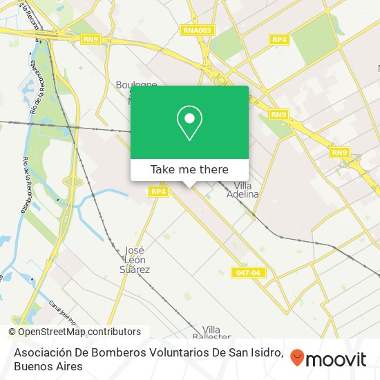 Mapa de Asociación De Bomberos Voluntarios De San Isidro