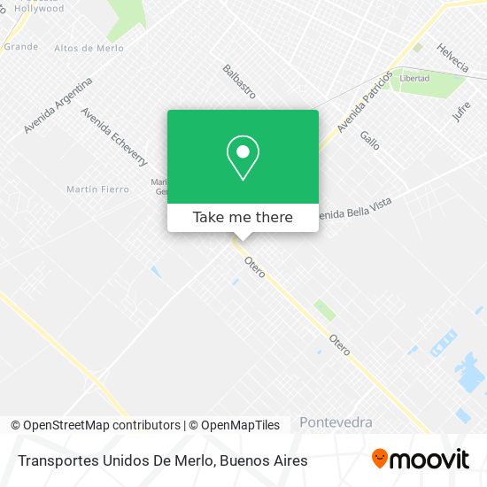 Mapa de Transportes Unidos De Merlo