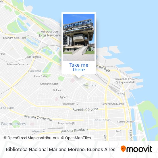 Biblioteca Nacional Mariano Moreno map