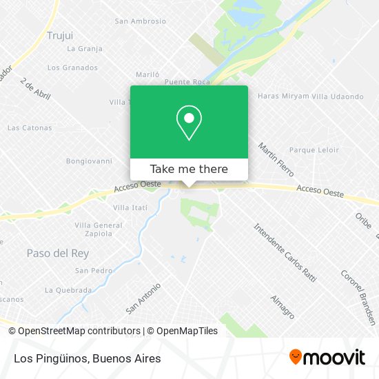 Los Pingüinos map