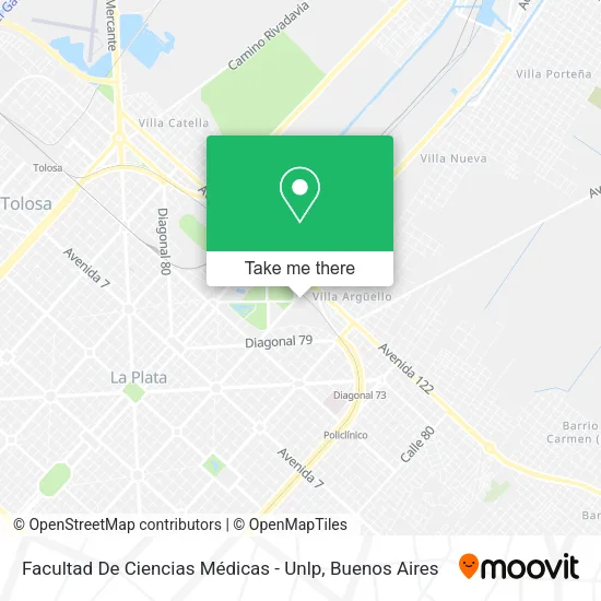 Mapa de Facultad De Ciencias Médicas - Unlp