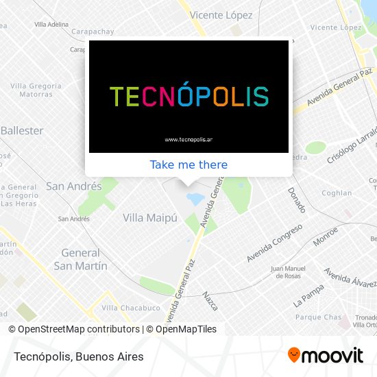 Tecnópolis map