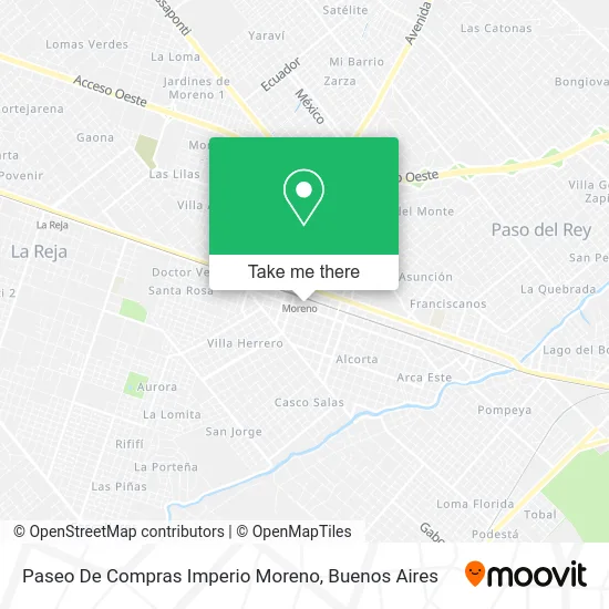 Paseo De Compras Imperio Moreno map