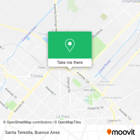 Santa Teresita map