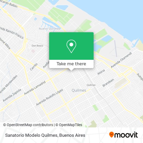 Sanatorio Modelo Quilmes map