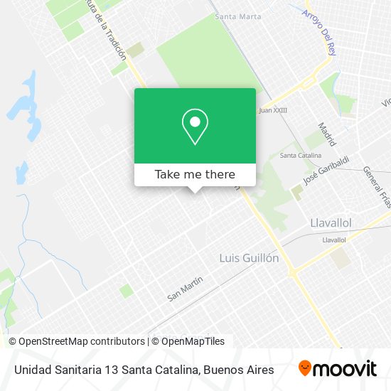Mapa de Unidad Sanitaria 13 Santa Catalina