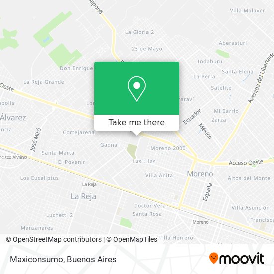 Maxiconsumo map